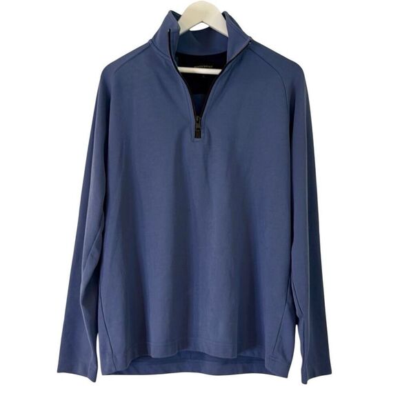 Banana Republic moisture wicking quarter zip pullover blue large - Picture 2 of 9